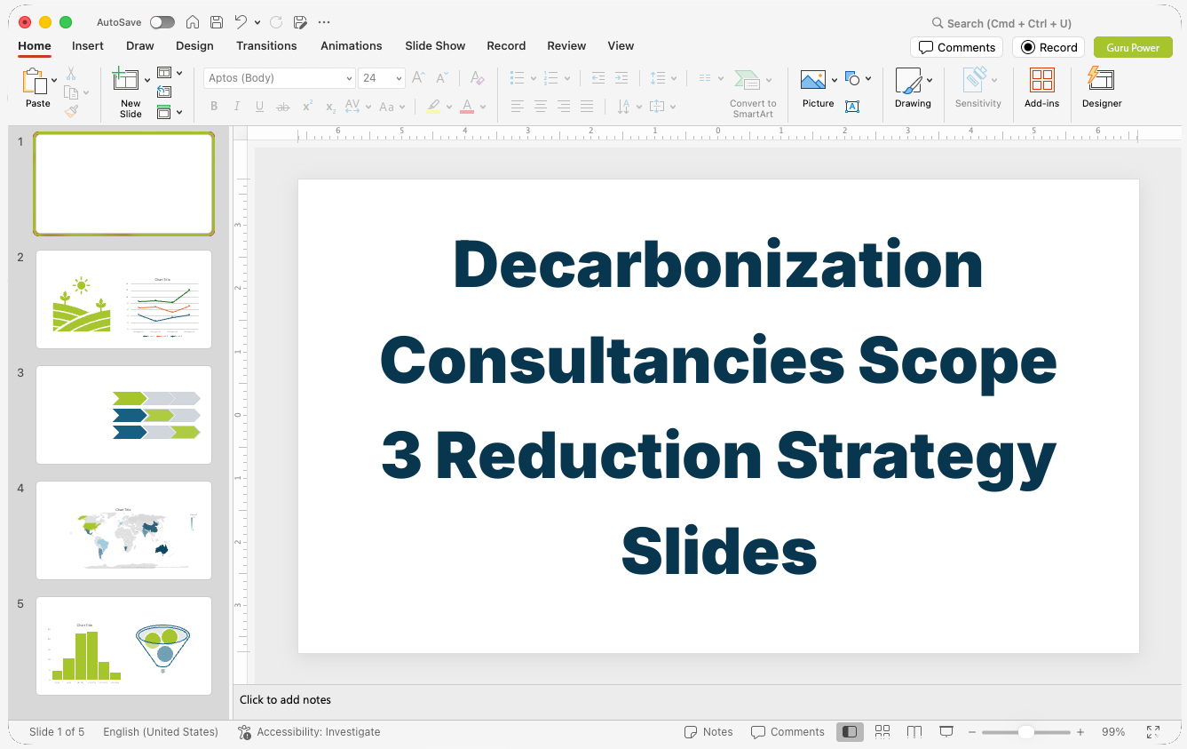Decarbonization Consultancies Scope 3 Reduction Strategy Slides