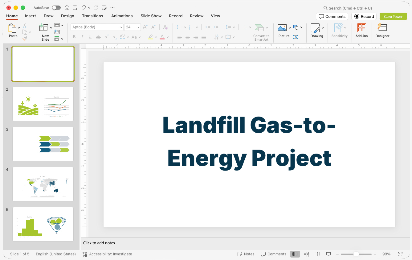 Landfill Gas-to-Energy Project Pitch-Deck