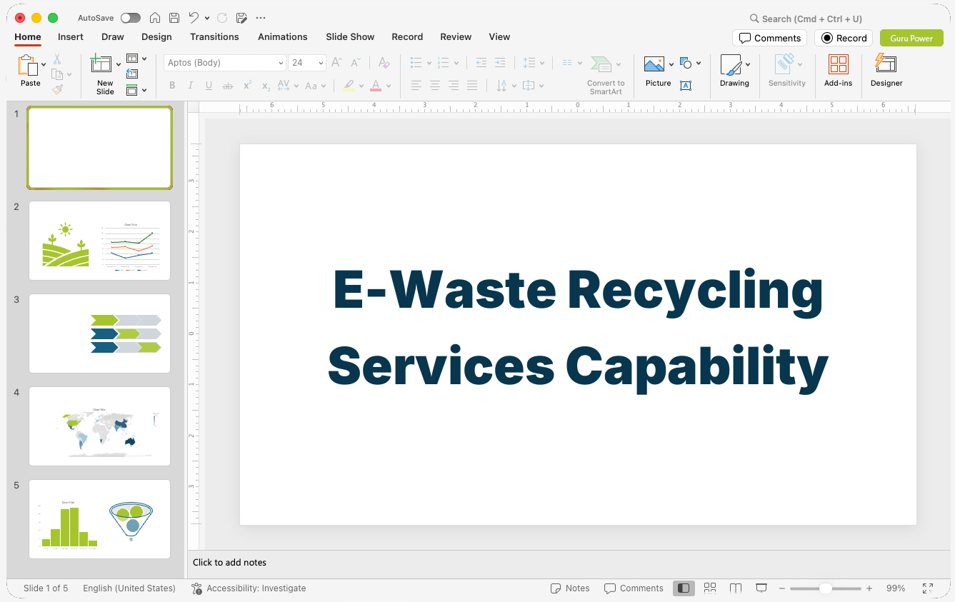 E-Waste Recycling Services Capability Deck