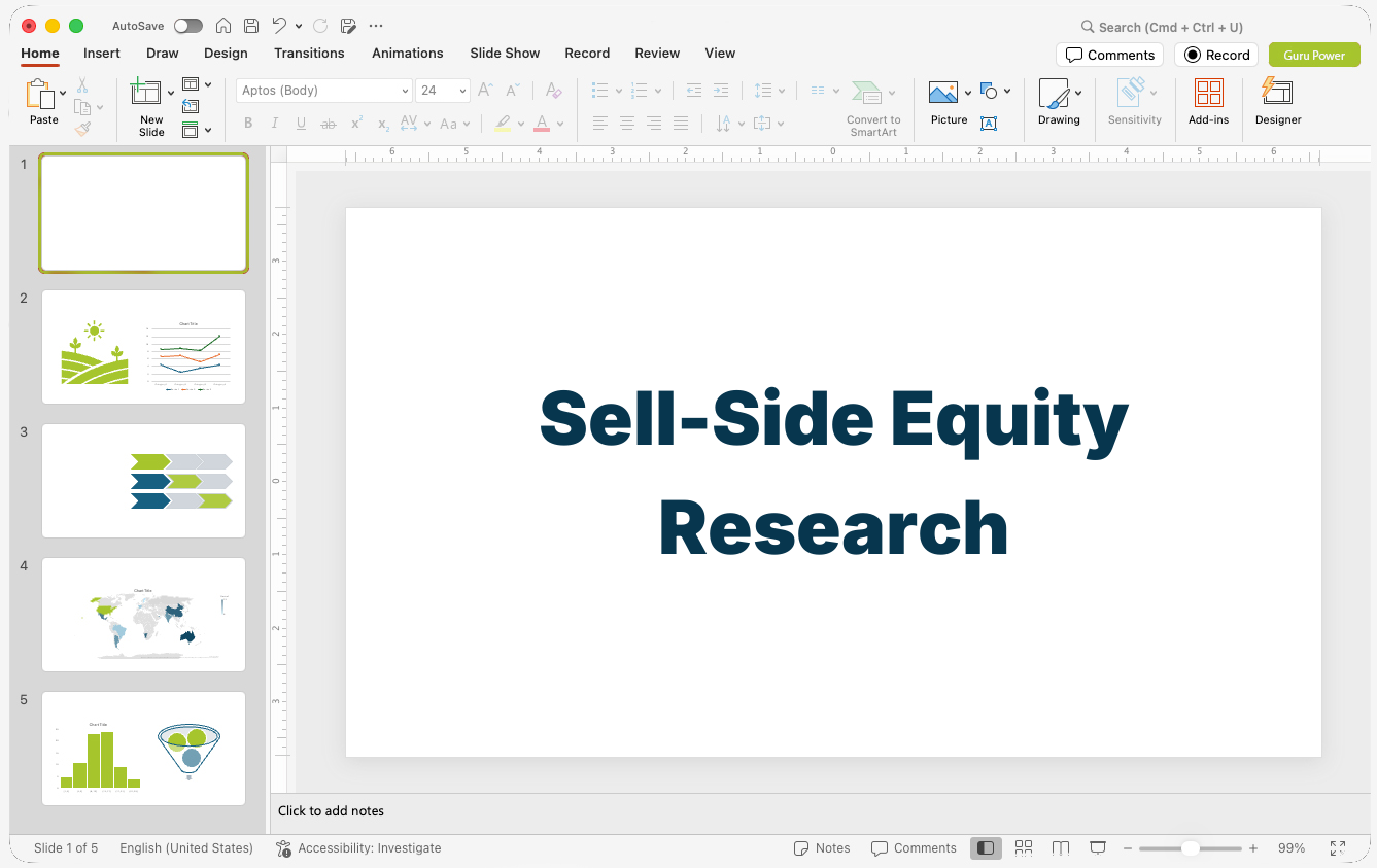 Sell-Side Equity Research Presentation