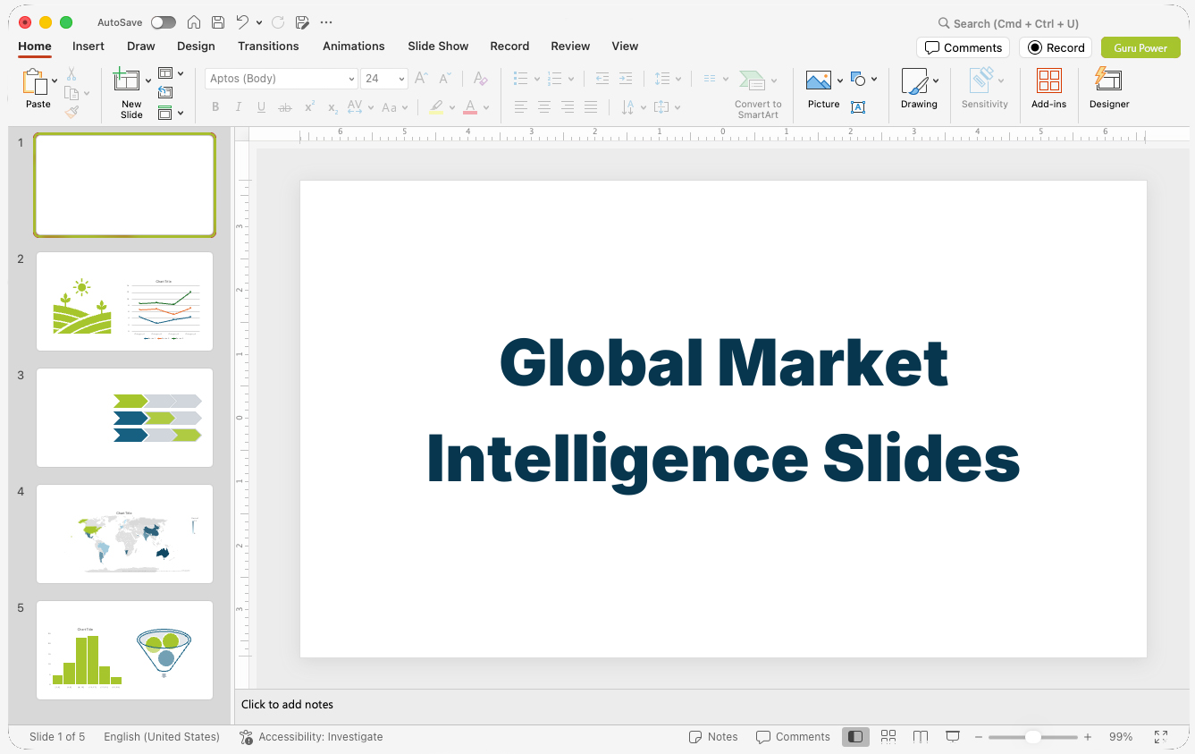 Global Market Intelligence Slides