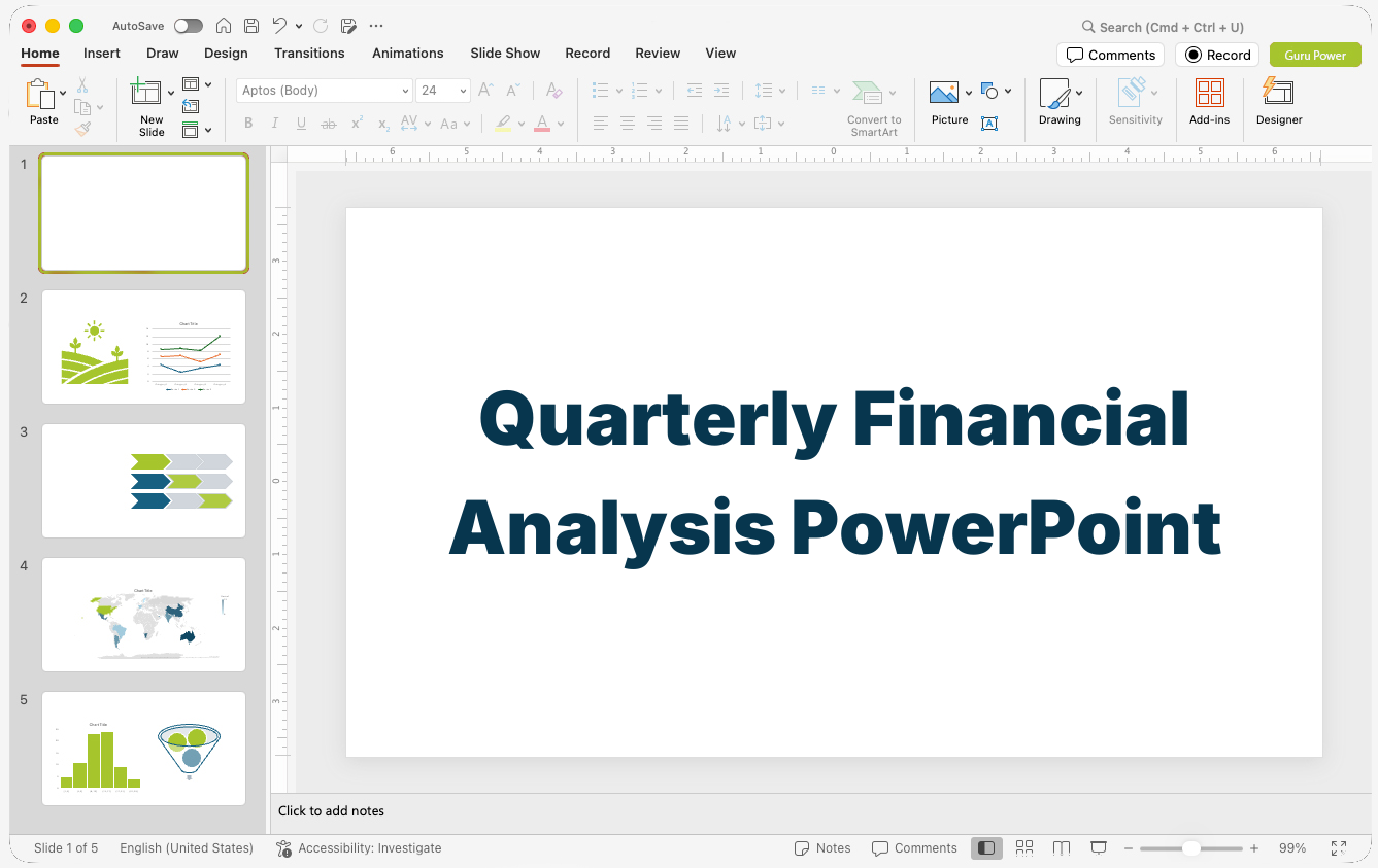 Quarterly Financial Analysis PowerPoint