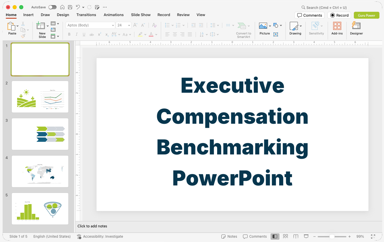 Executive Compensation Benchmarking PowerPoint
