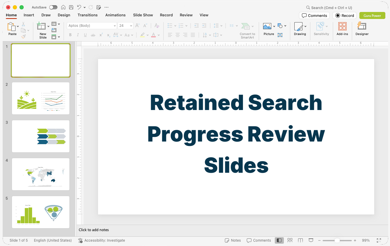 Retained Search Progress Review Slides
