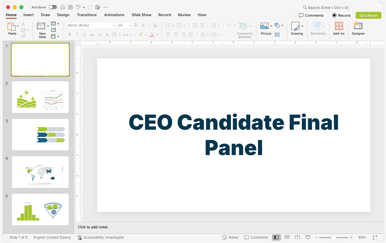 CEO Candidate Final Panel Presentation