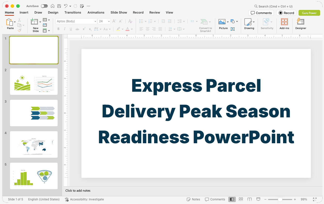 Express Parcel Delivery Peak Season Readiness PowerPoint