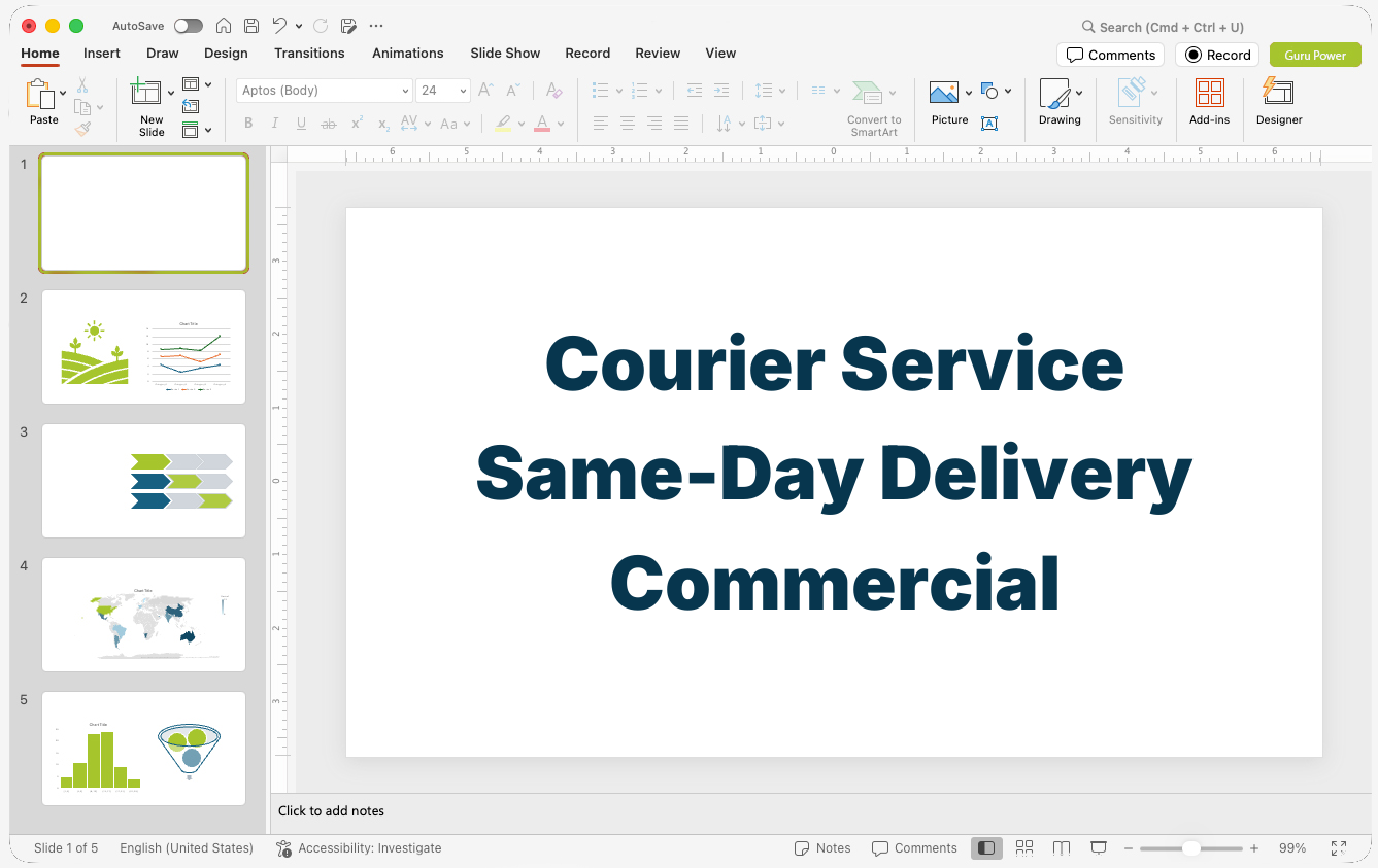 Courier Service Same-Day Delivery Commercial Deck