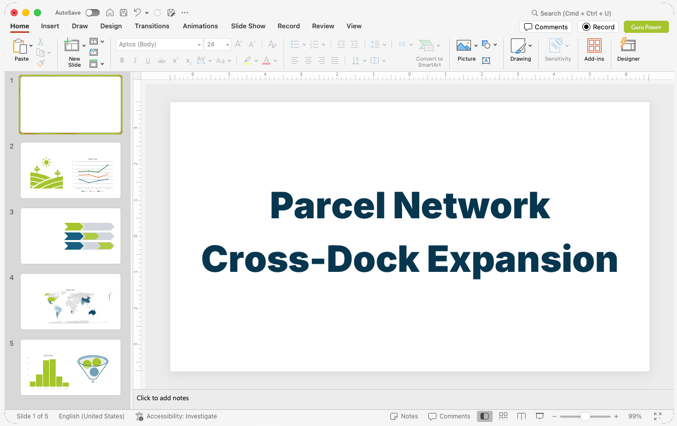 Parcel Network Cross-Dock Expansion Presentation