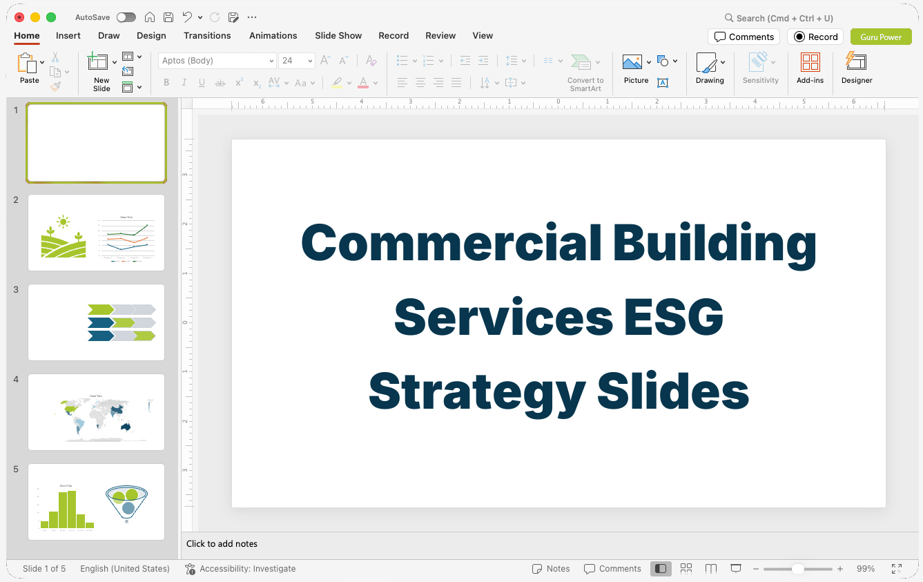 Commercial Building Services ESG Strategy Slides