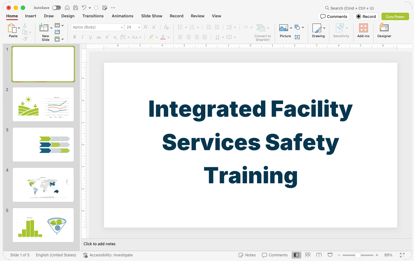 Integrated Facility Services Safety Training Deck