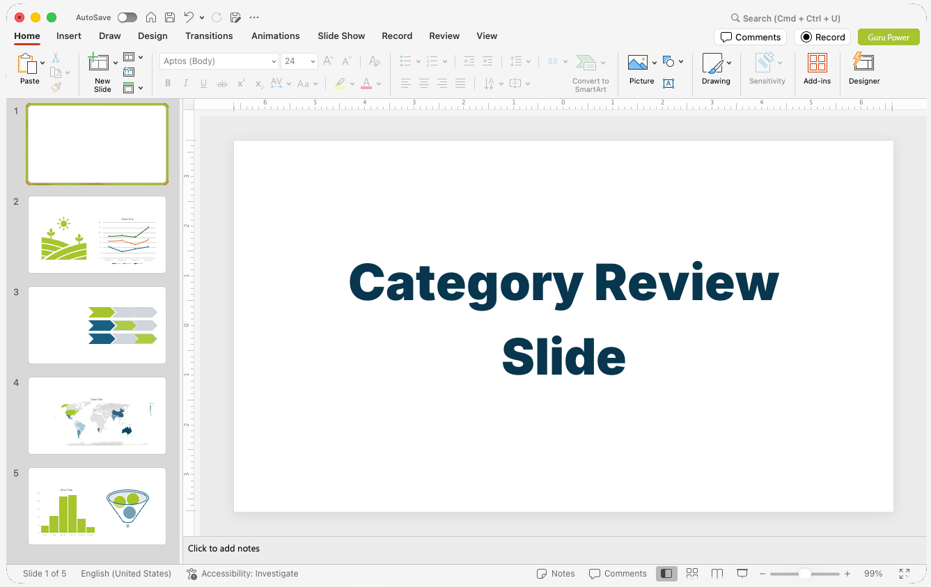 Category Review Presentation Slide-Deck
