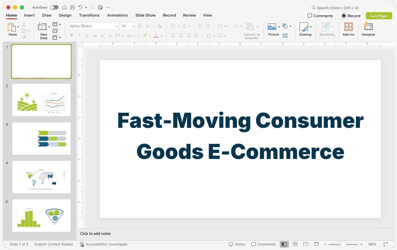 Fast-Moving Consumer Goods E-Commerce Pitch-Deck