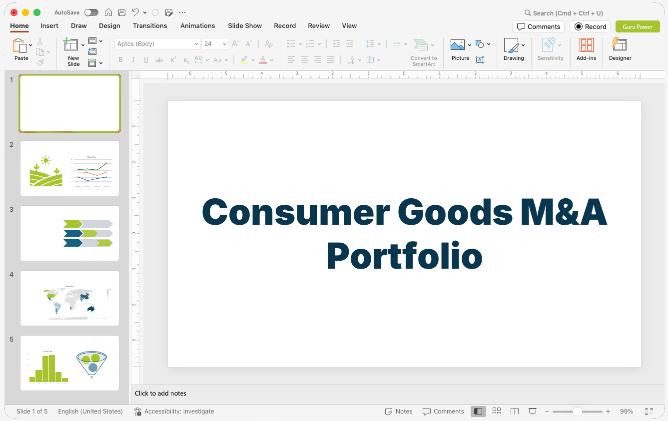 Consumer Goods M&A Portfolio Presentation