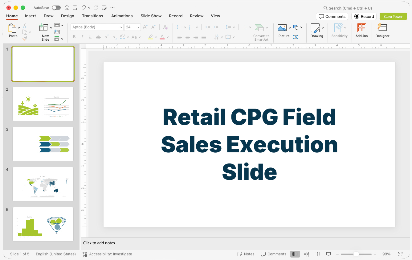 Retail CPG Field Sales Execution Slide-Deck