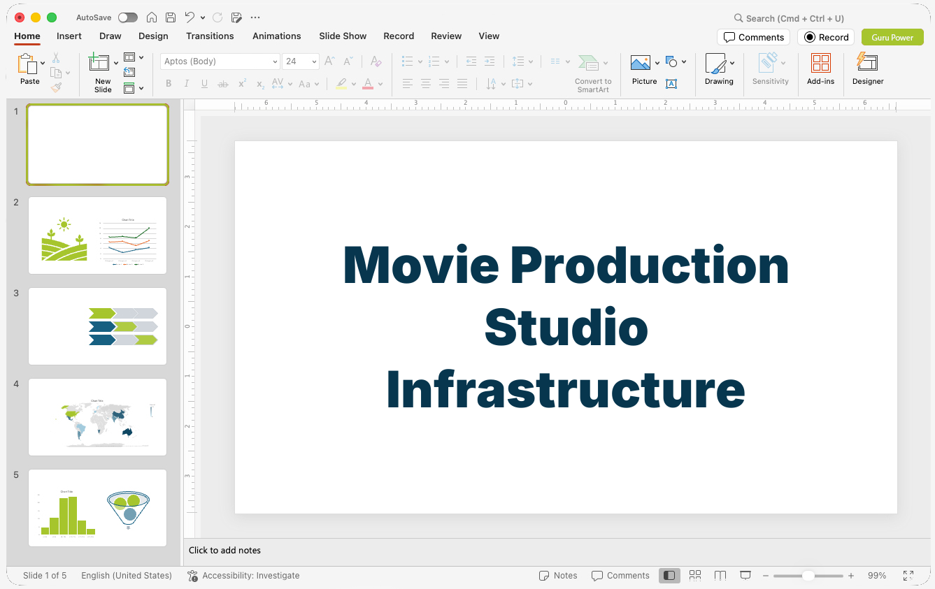 Movie Production Studio Infrastructure Pitch-Deck