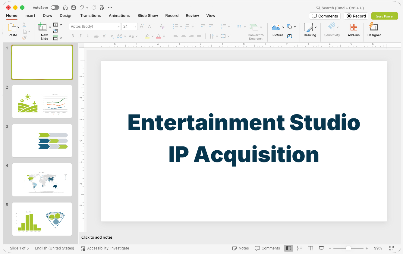 Entertainment Studio IP Acquisition Presentation