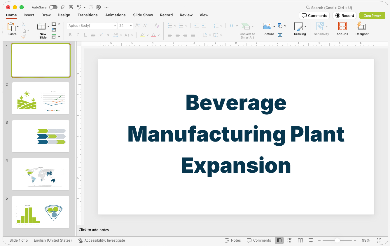 Beverage Manufacturing Plant Expansion Pitch-Deck