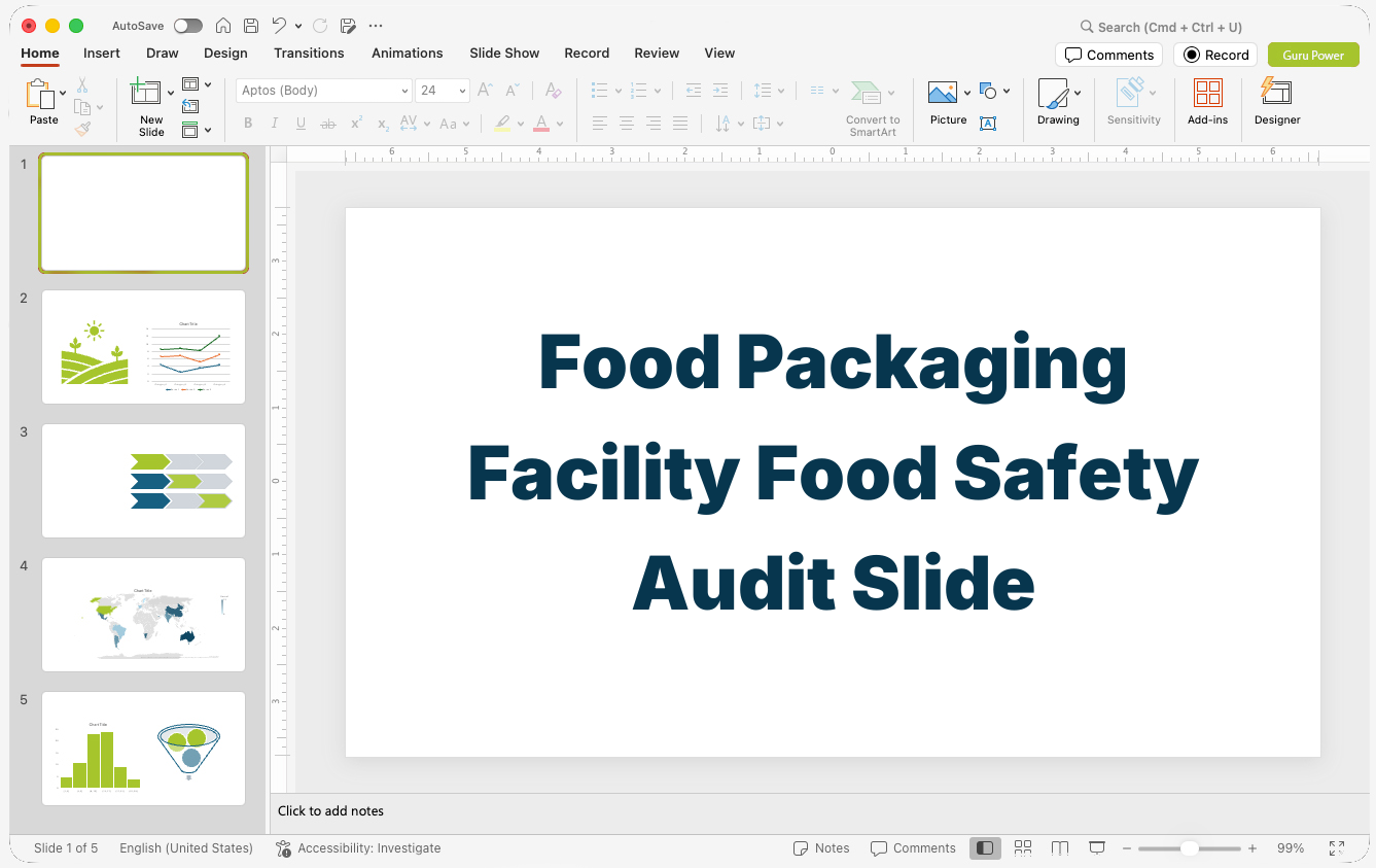 Food Packaging Facility Food Safety Audit Slide-Deck