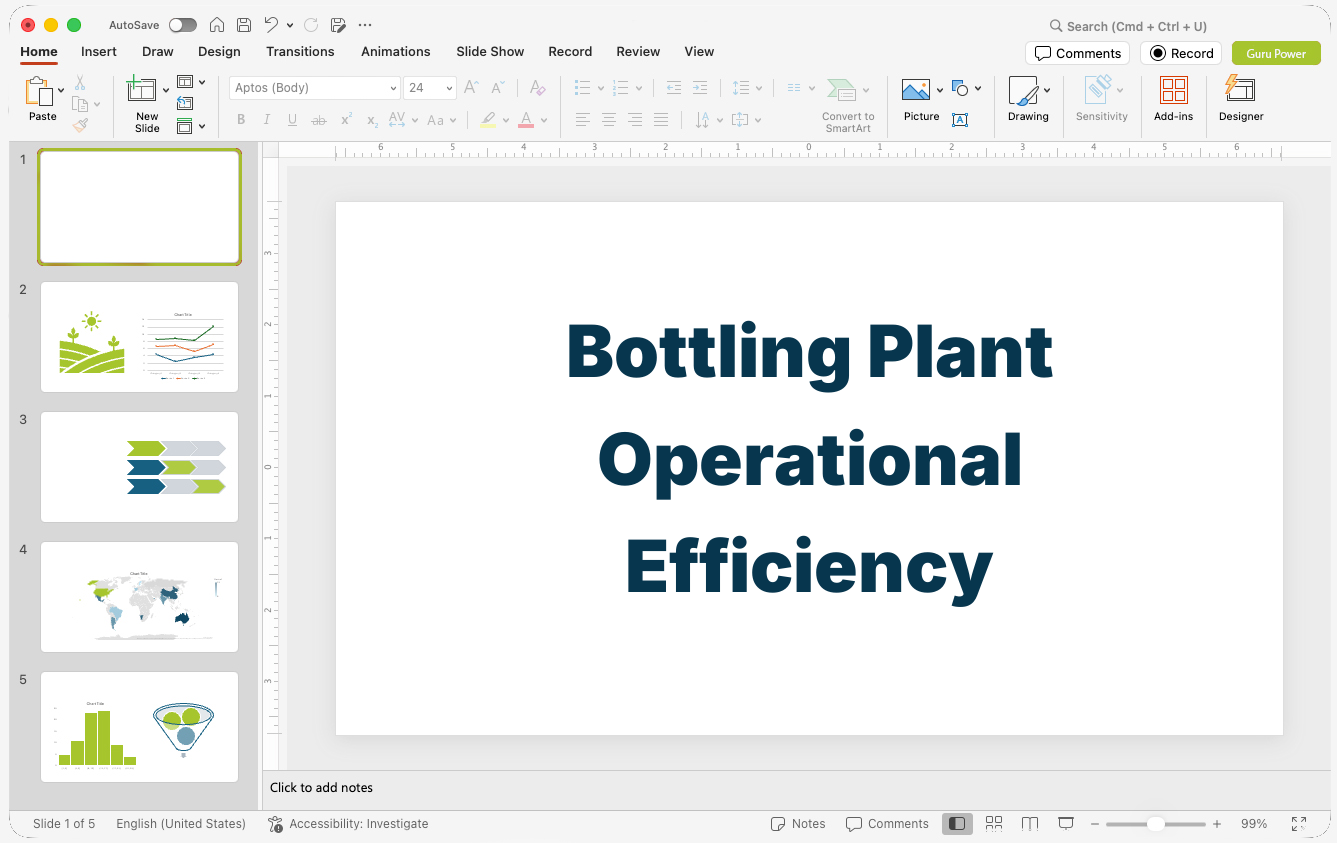 Bottling Plant Operational Efficiency Presentation