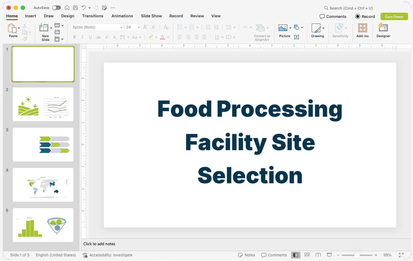 Food Processing Facility Site Selection Presentation