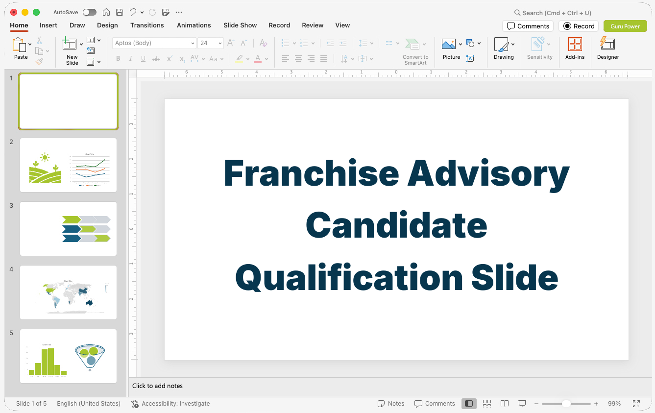 Franchise Advisory Candidate Qualification Slide-Deck