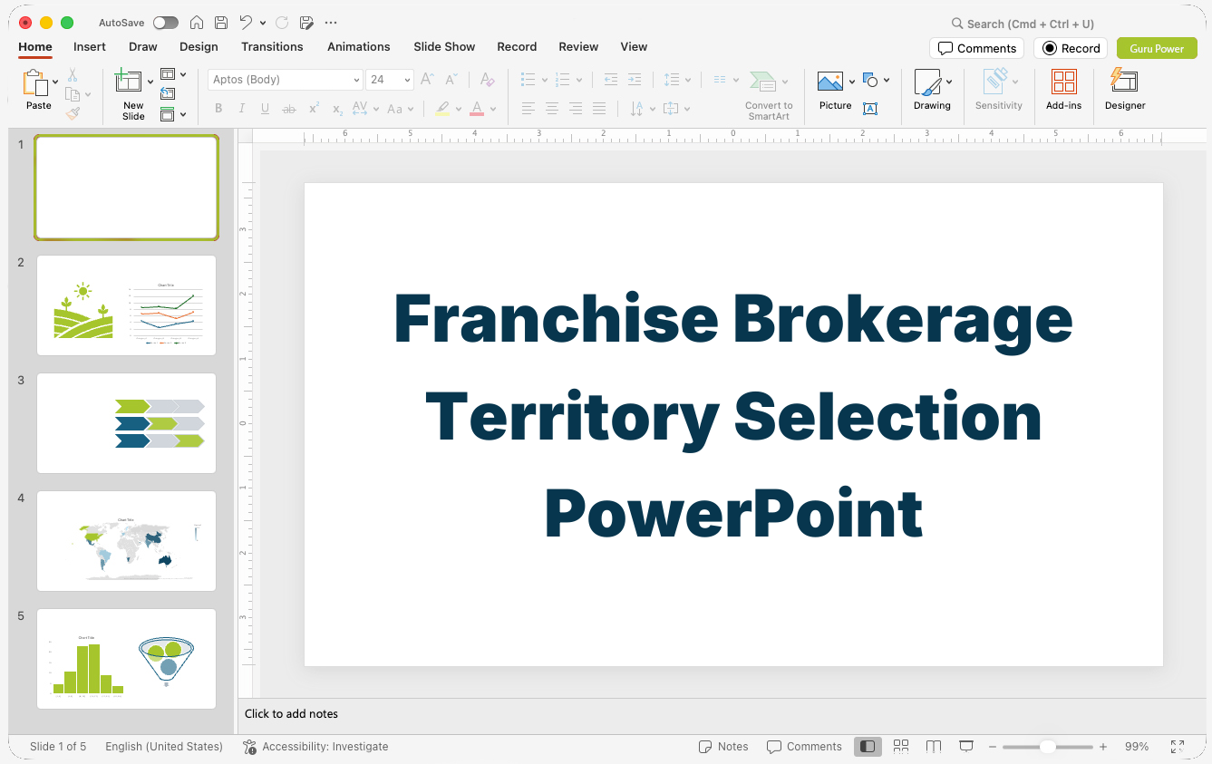 Franchise Brokerage Territory Selection PowerPoint