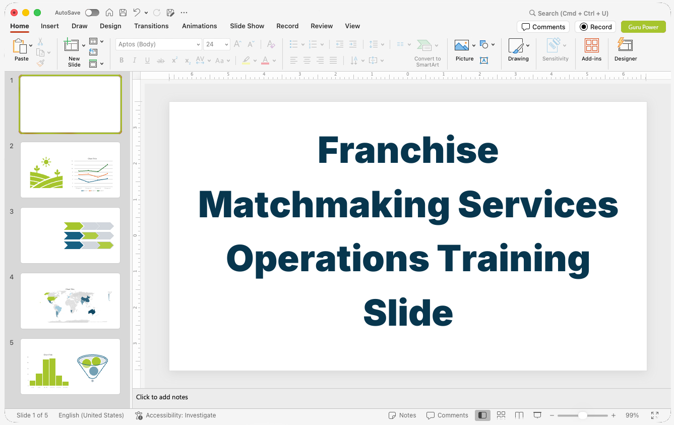 Franchise Matchmaking Services Operations Training Slide-Deck