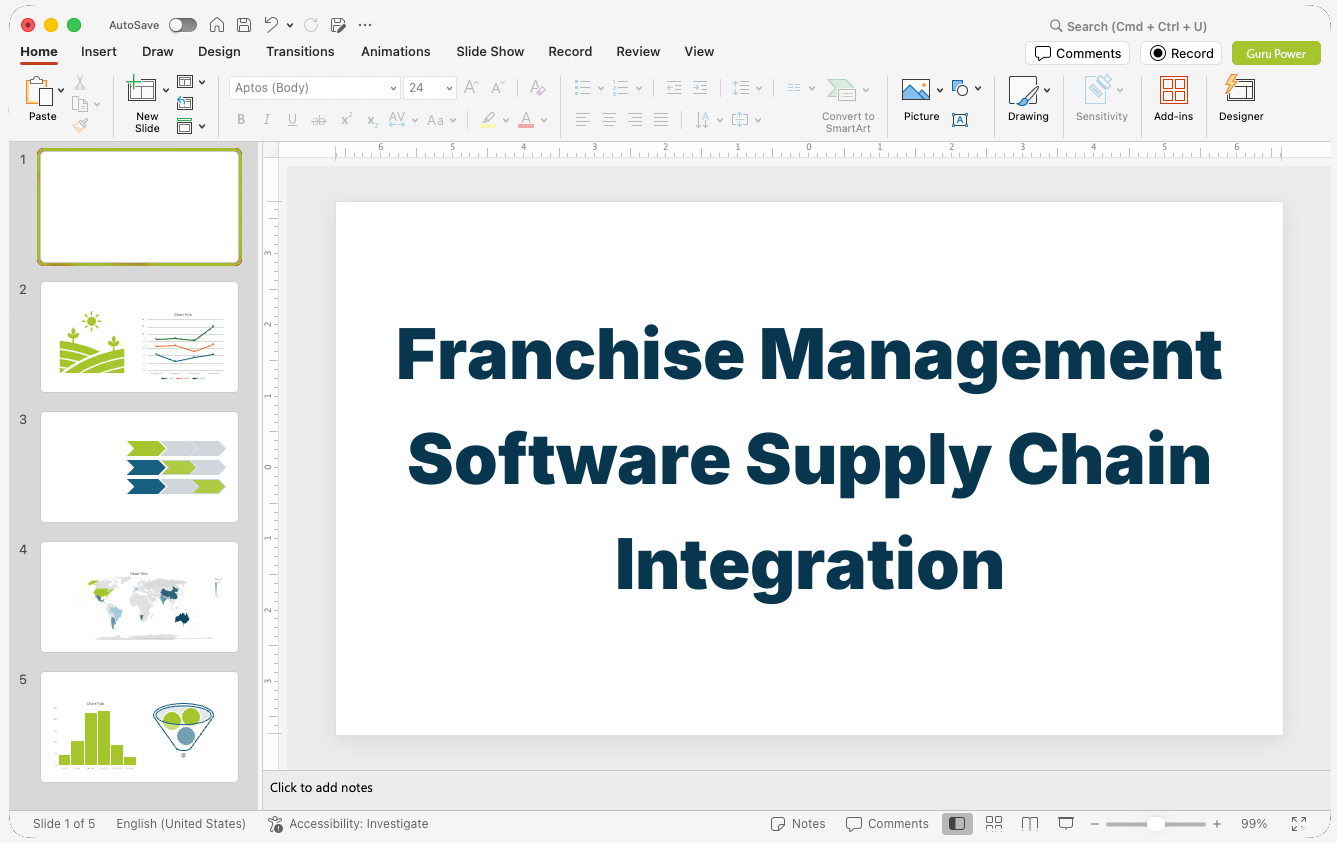 Franchise Management Software Supply Chain Integration Presentation