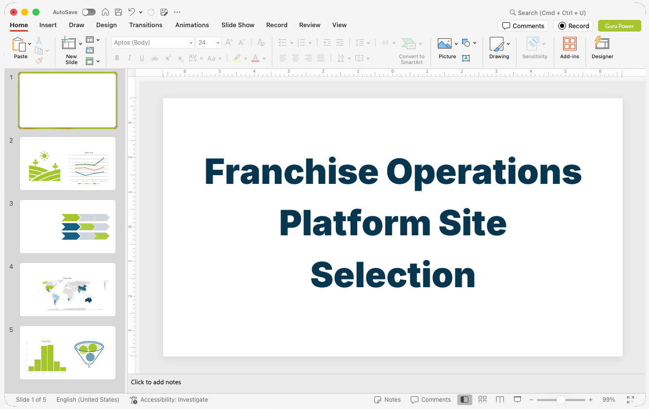 Franchise Operations Platform Site Selection Deck