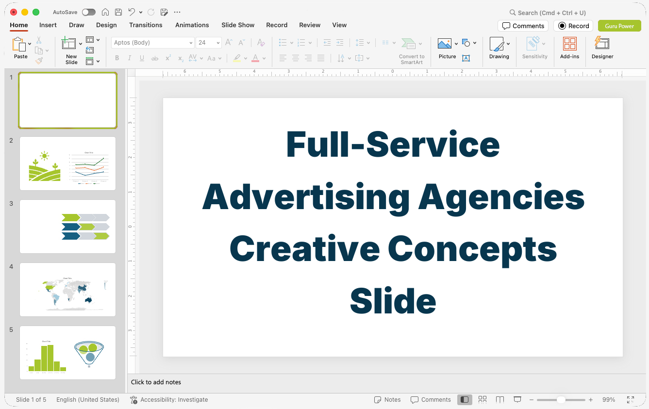 Full-Service Advertising Agencies Creative Concepts Slide-Deck