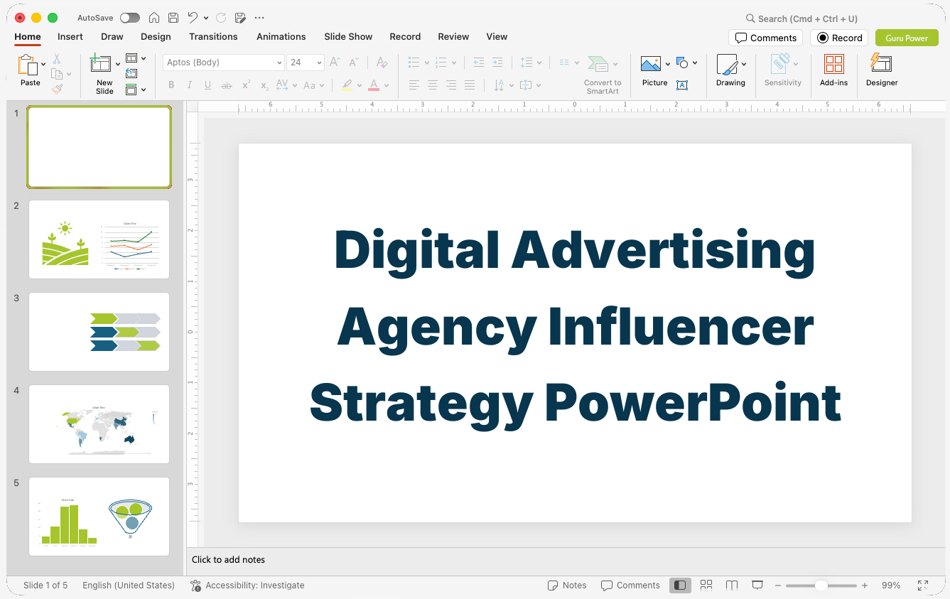 Digital Advertising Agency Influencer Strategy PowerPoint