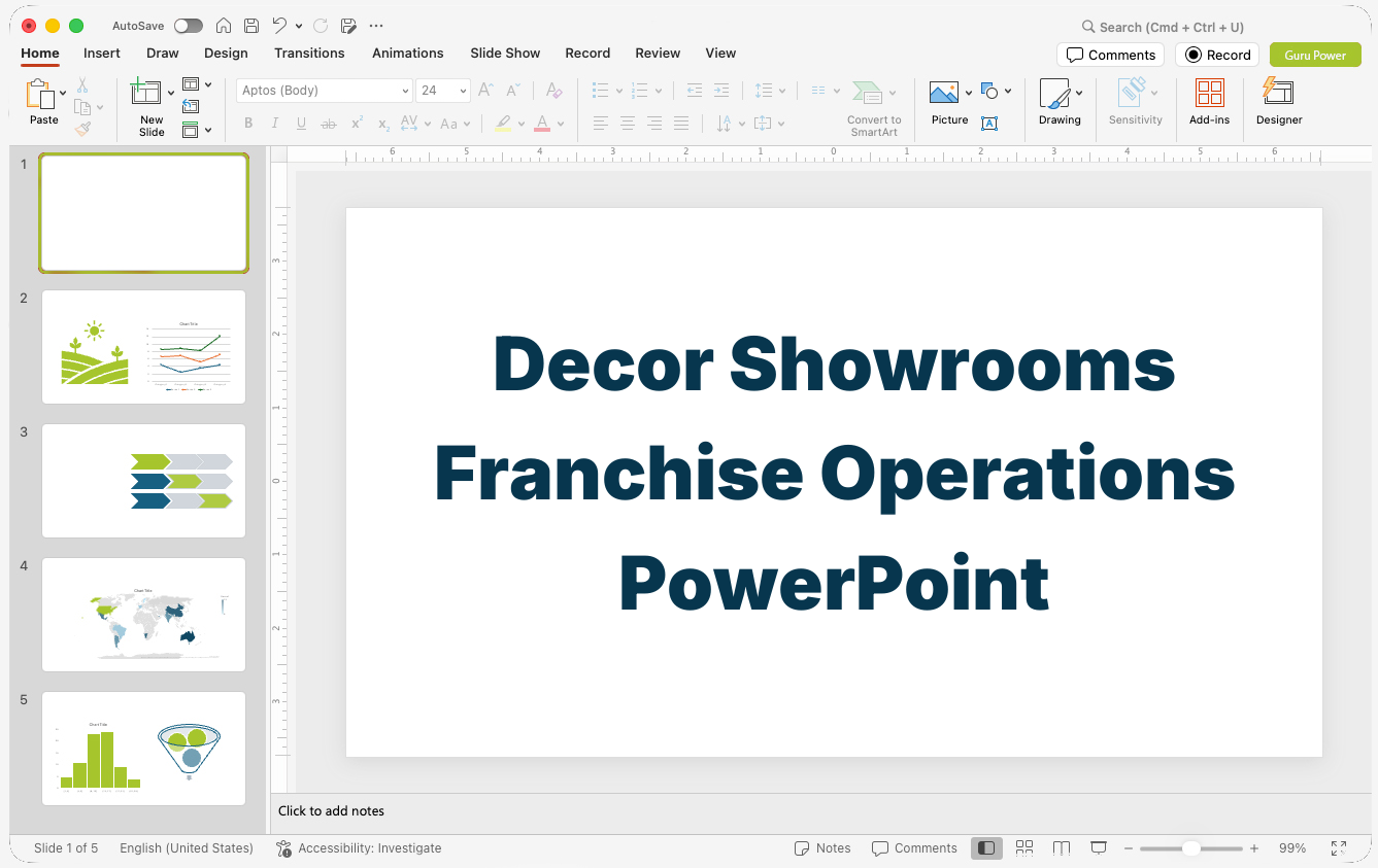 Decor Showrooms Franchise Operations PowerPoint