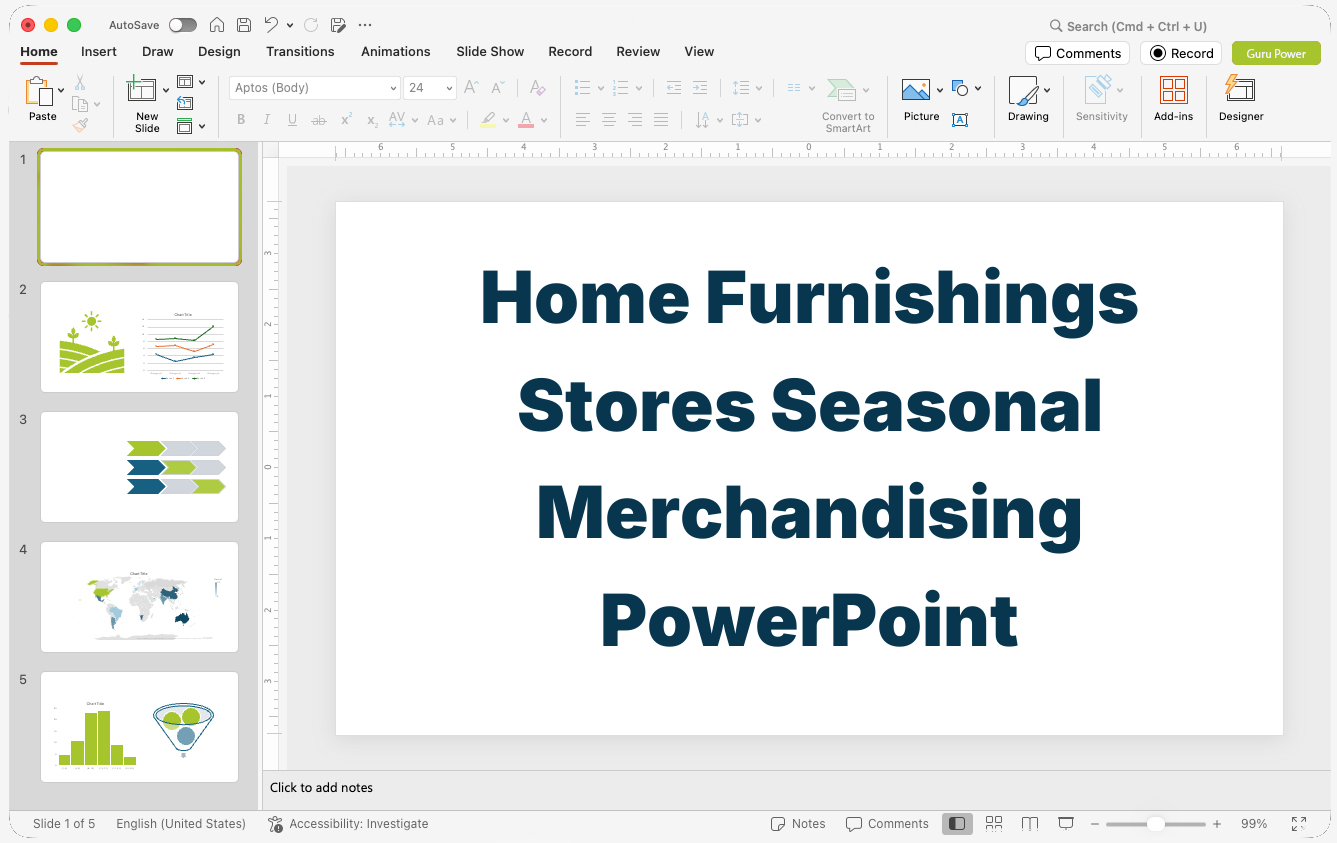Home Furnishings Stores Seasonal Merchandising PowerPoint