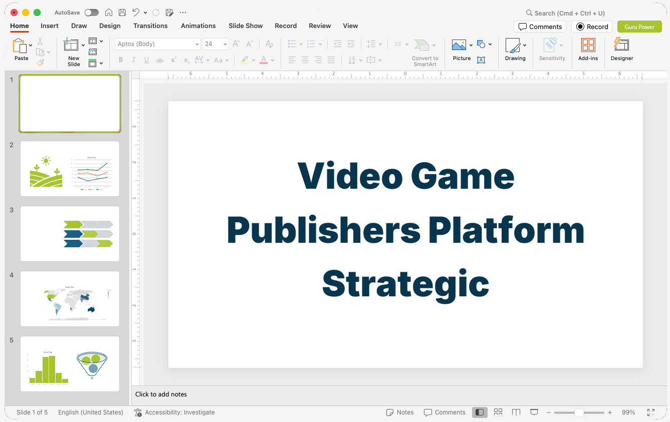 Video Game Publishers Platform Strategic Pitch-Deck