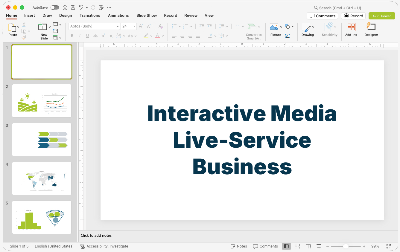 Interactive Media Live-Service Business Presentation