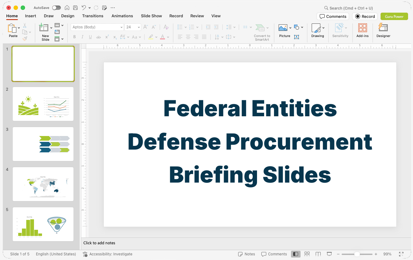 Federal Entities Defense Procurement Briefing Slides