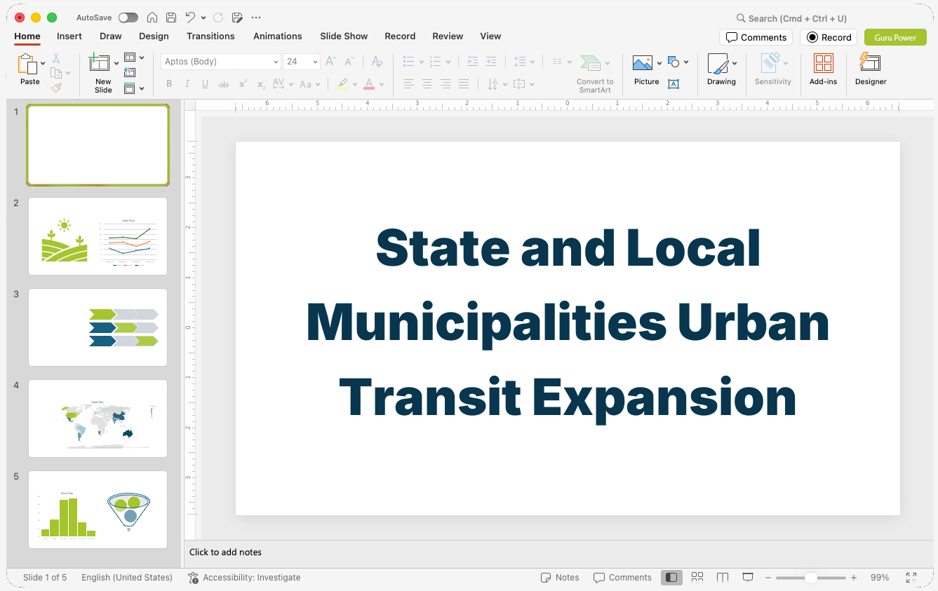 State and Local Municipalities Urban Transit Expansion Pitch-Deck