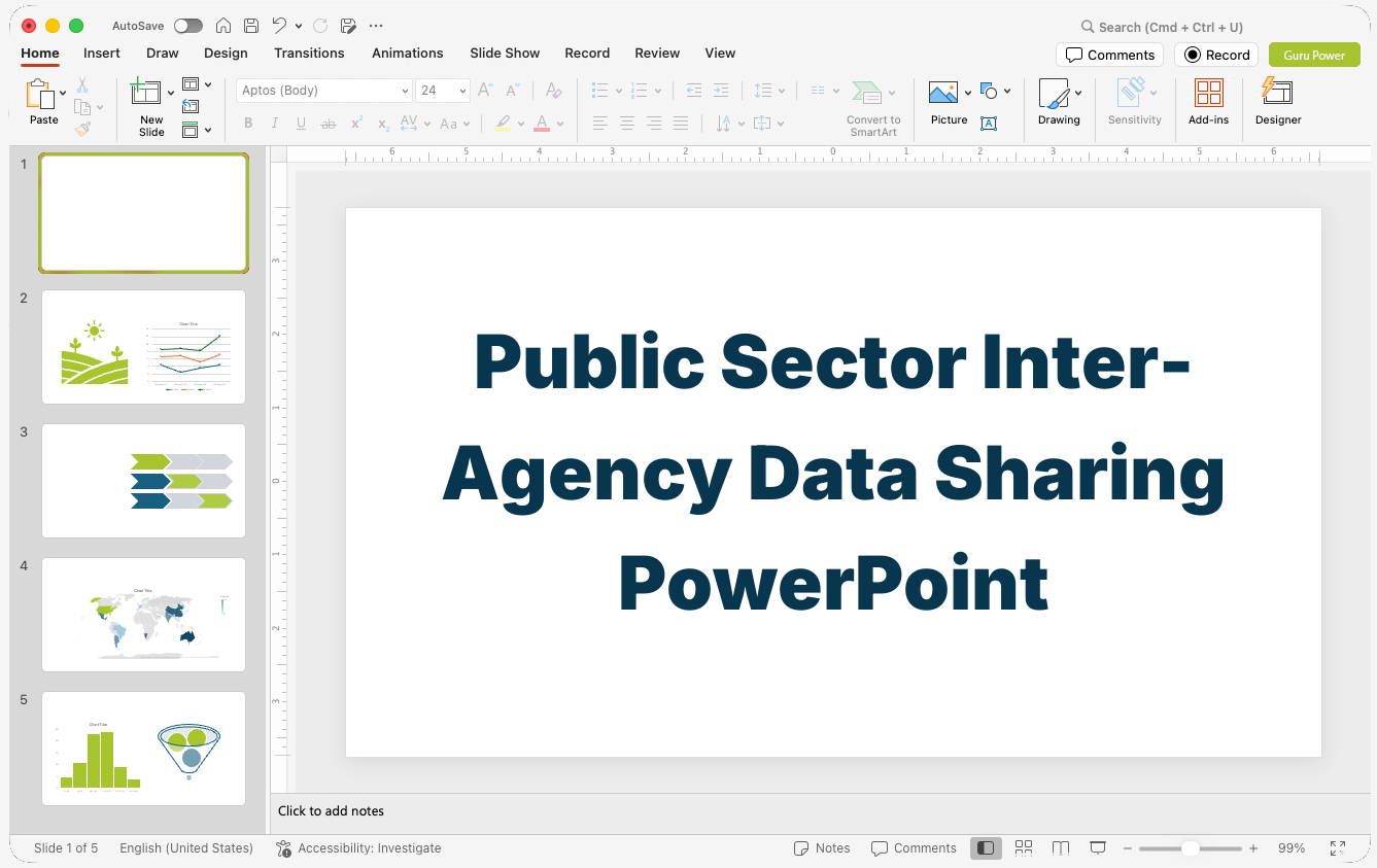 Public Sector Inter-Agency Data Sharing PowerPoint