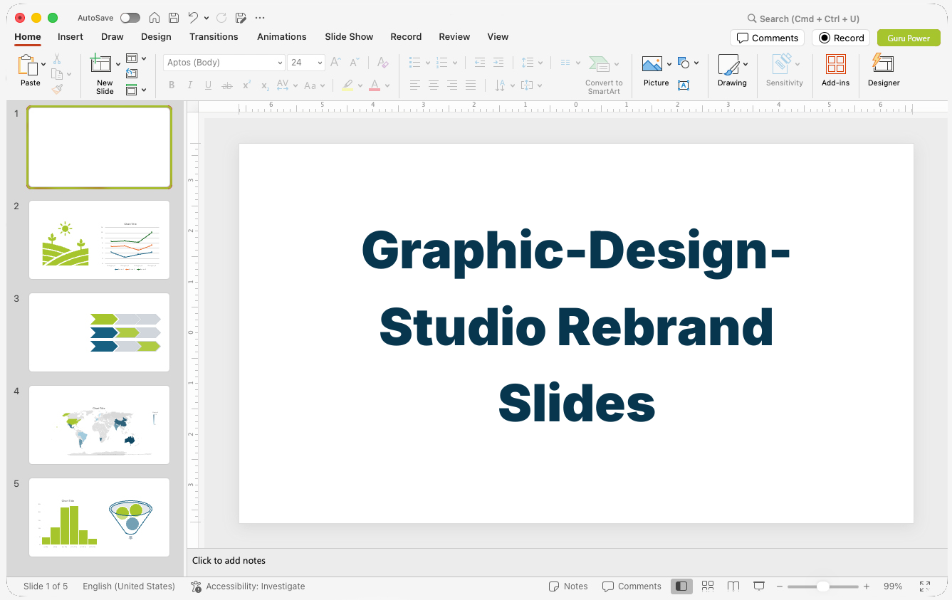 Graphic-Design-Studio Rebrand Proposal Slides