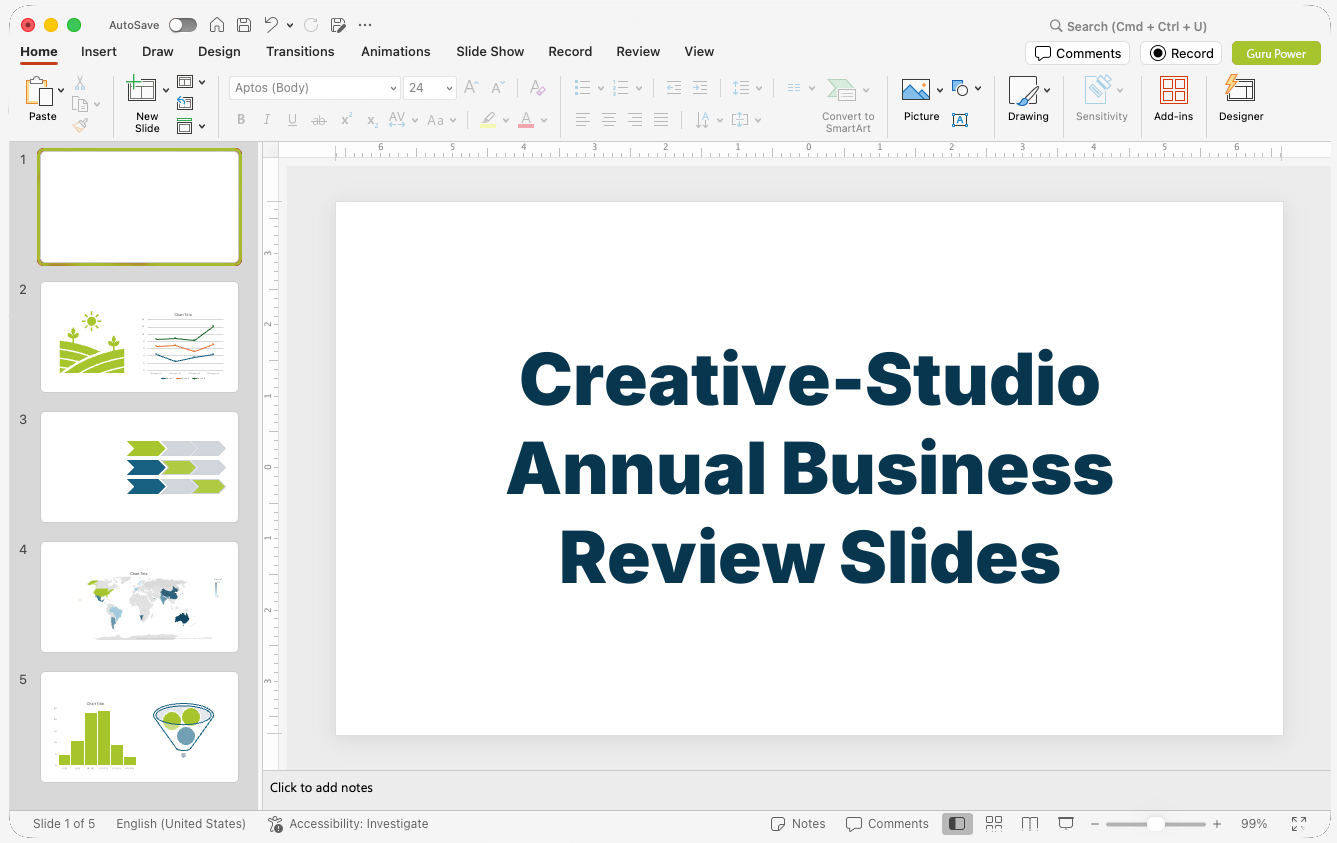 Creative-Studio Annual Business Review Slides