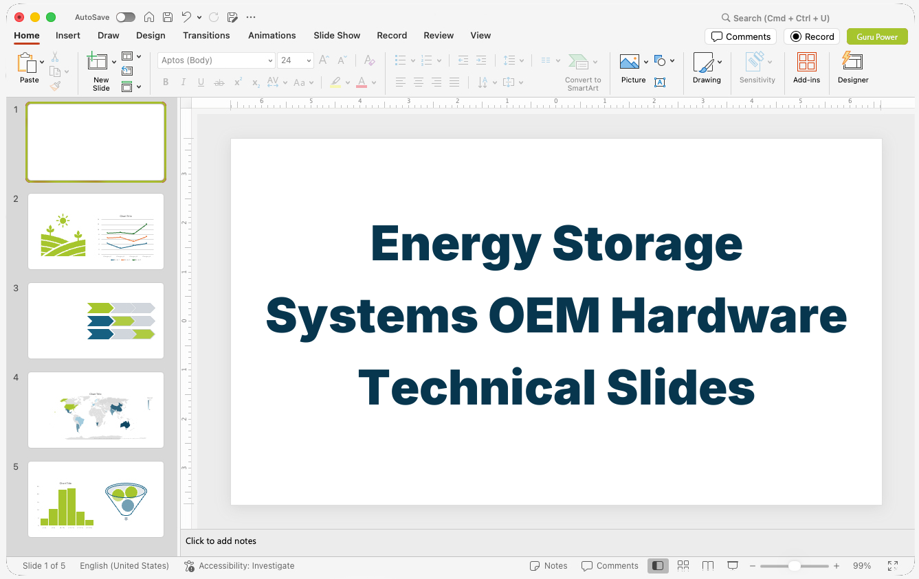 Energy Storage Systems OEM Hardware Technical Slides