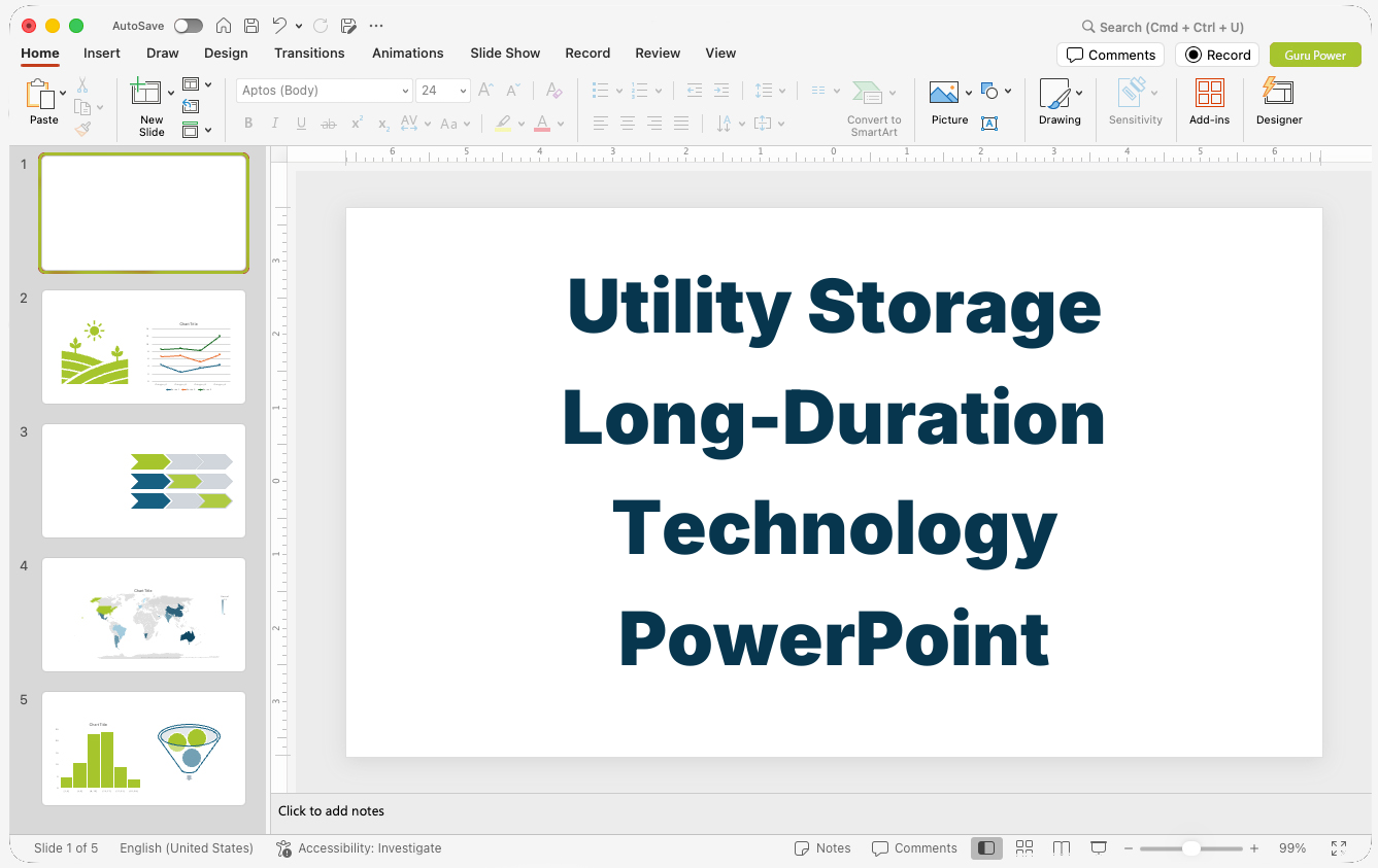 Utility Storage Long-Duration Technology PowerPoint