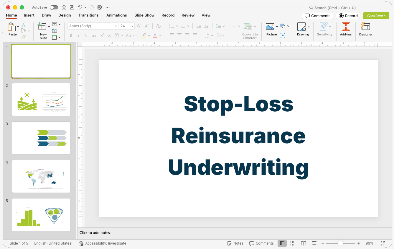 Stop-Loss Reinsurance Underwriting Deck