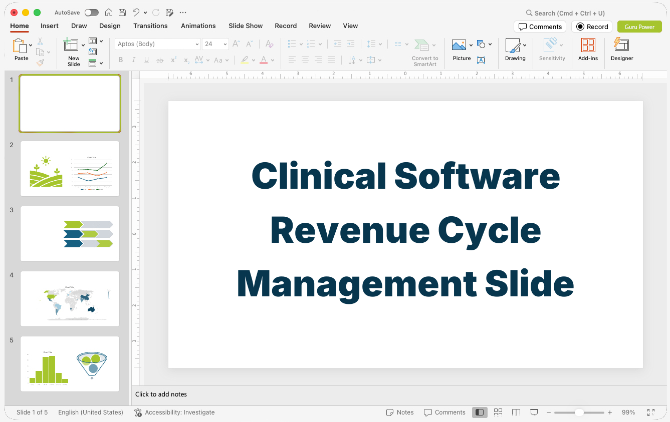 Clinical Software Revenue Cycle Management Slide-Deck