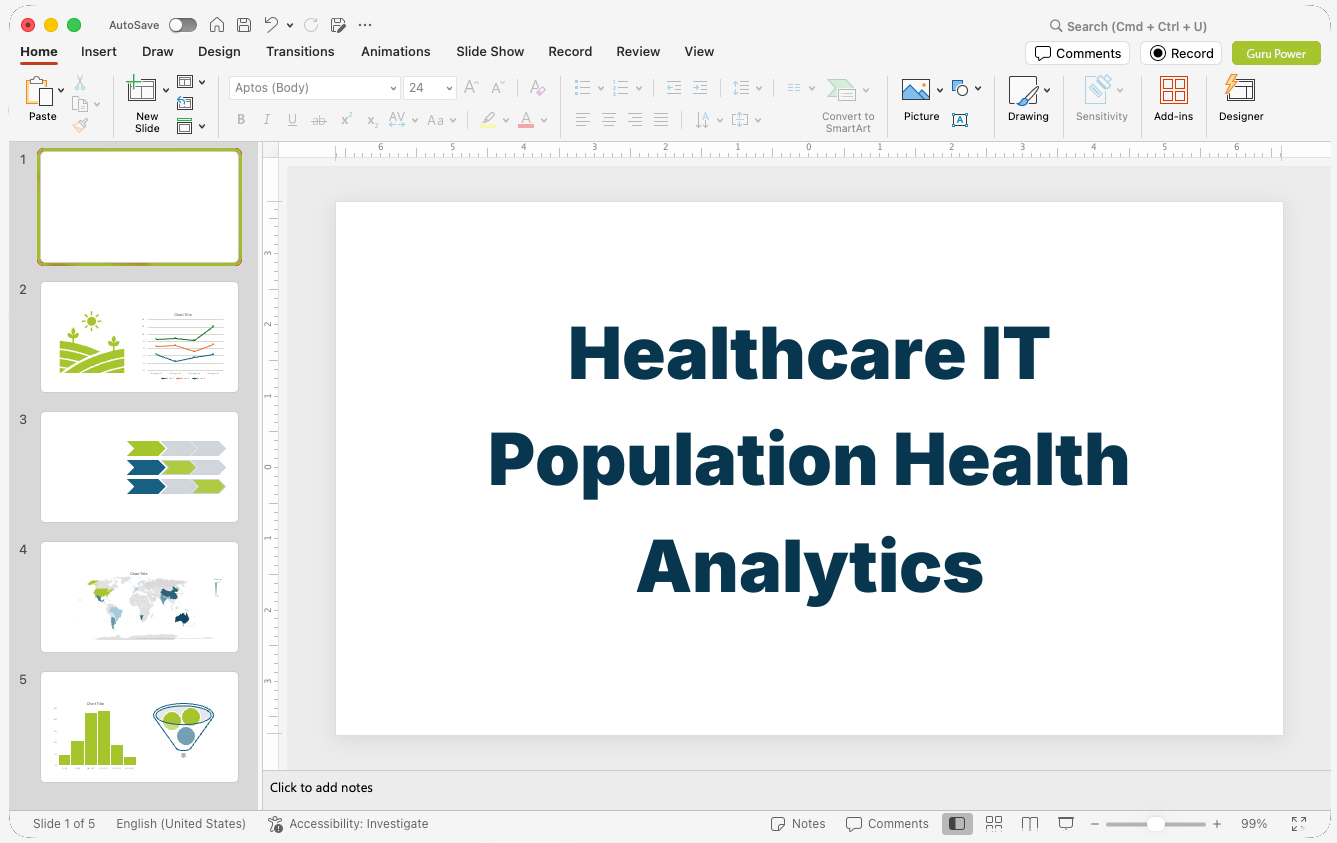 Healthcare IT Population Health Analytics Presentation