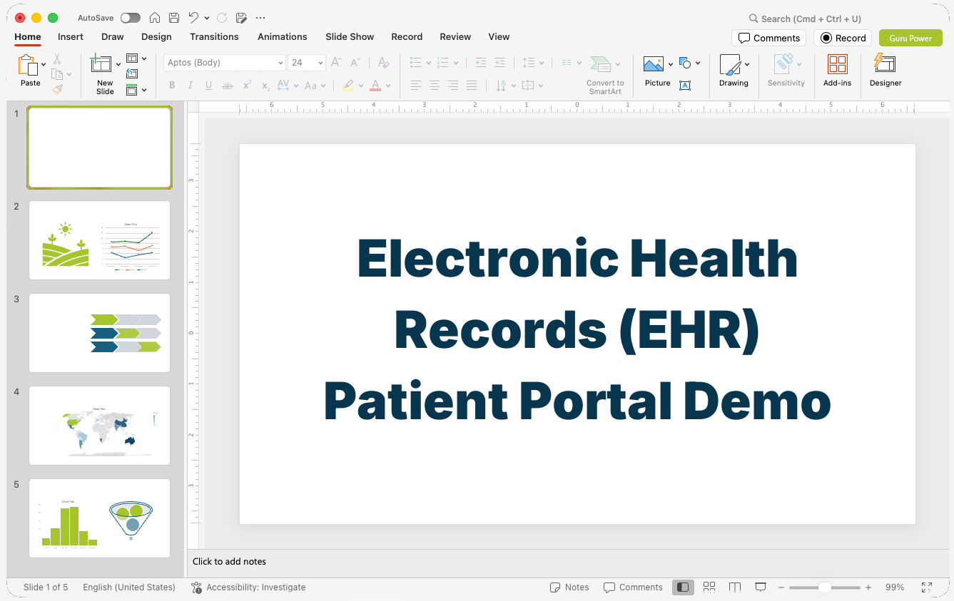 Electronic Health Records (EHR) Patient Portal Demo Deck