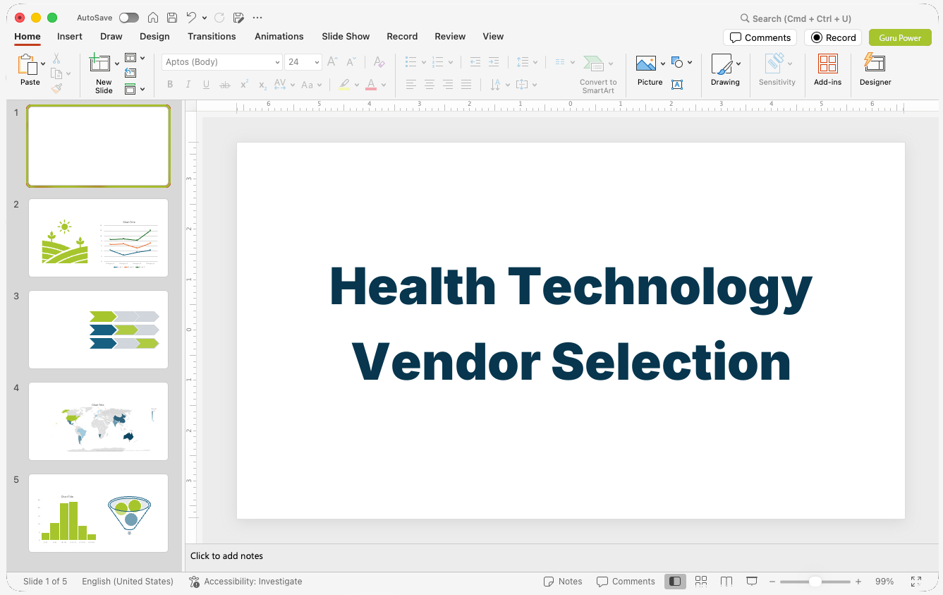 Health Technology Vendor Selection Presentation