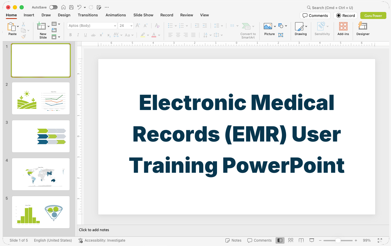 Electronic Medical Records (EMR) User Training PowerPoint
