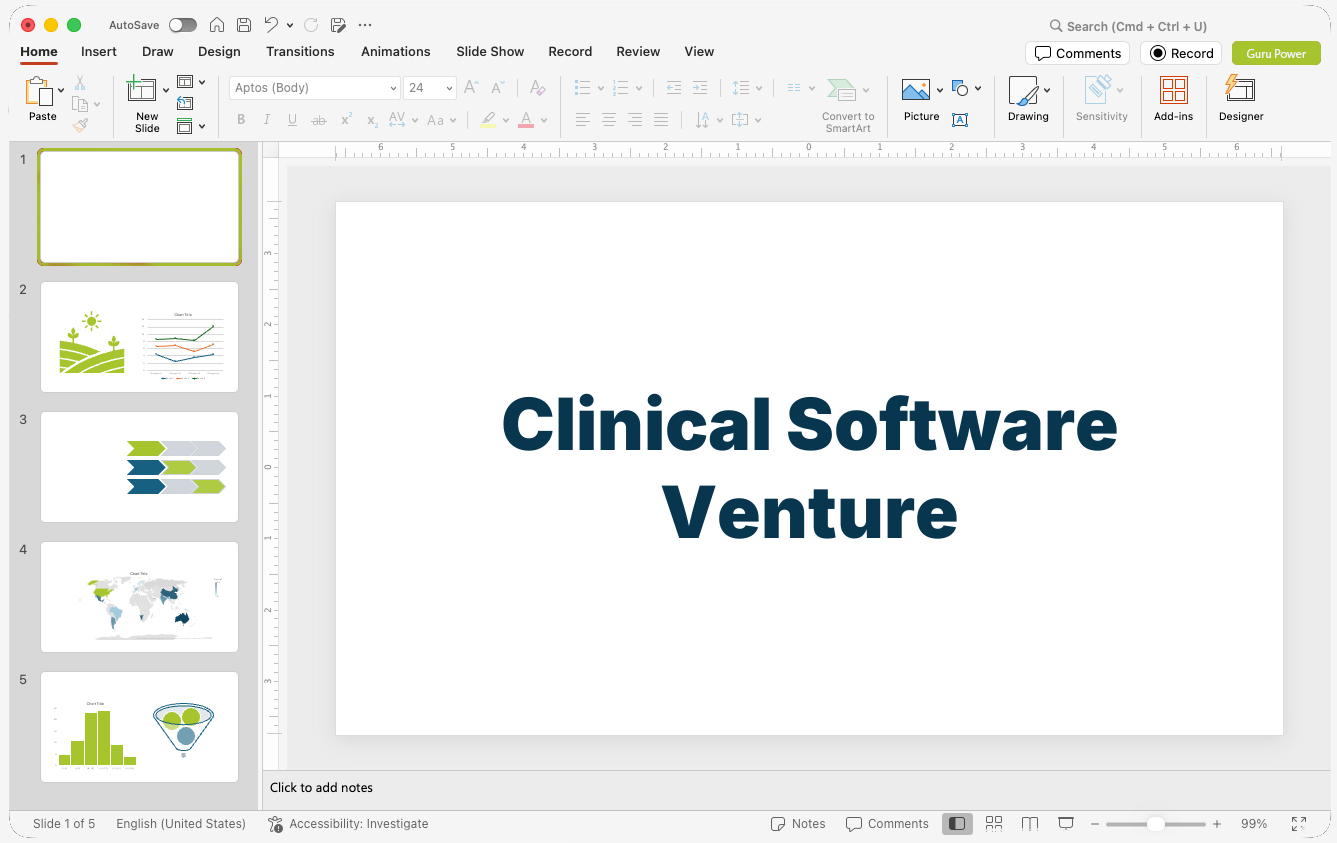 Clinical Software Venture Pitch-Deck