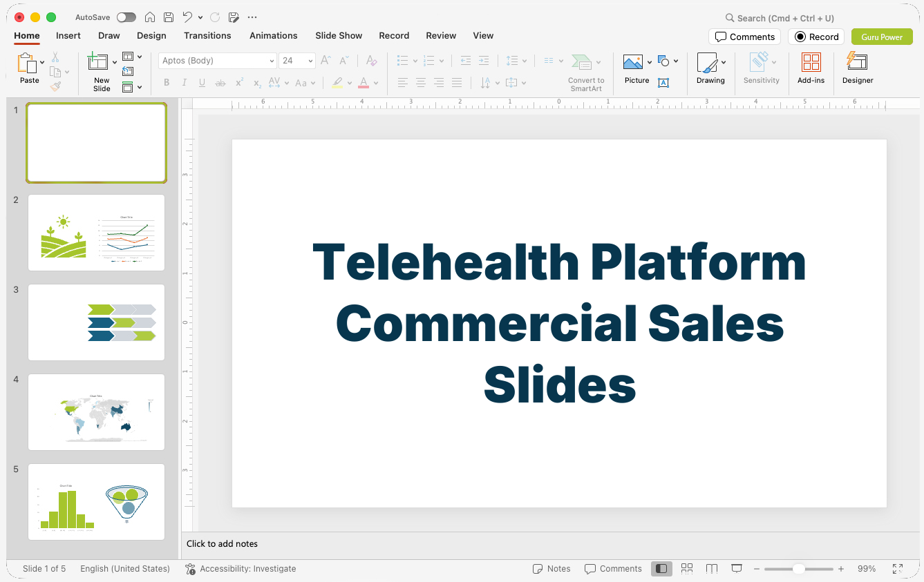 Telehealth Platform Commercial Sales Slides